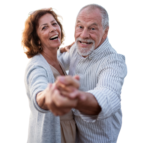 Happy Seniour Couple Dancing in Carpinteria, CA